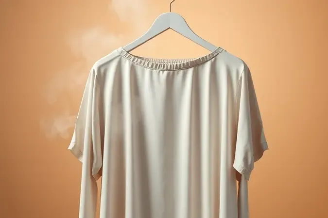 Visualização 3D de vapor suave alisando tecido para desamassar roupas durante viagens.