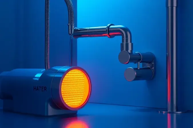 Aquecimento interno versus entrada de água quente em visualização conceitual 3D