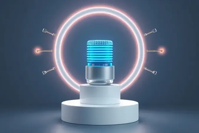 Conceito 3D de bateria recarregável e autonomia em mini ventilador portátil.