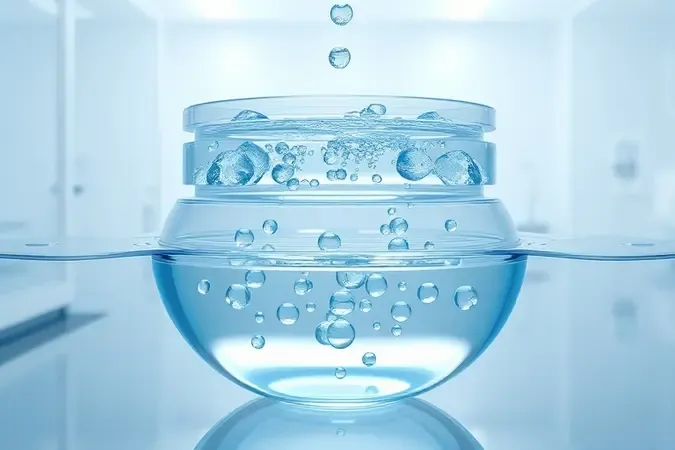 Representação visual 3D das camadas de filtragem de água e eficiência bacteriológica.