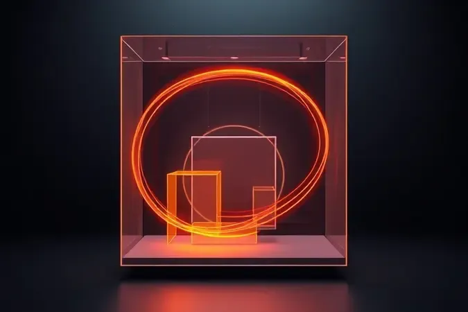 Representação 3D da circulação de ar quente e potência em uma fritadeira sem óleo conceitual.