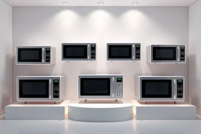 Ilustração 3D conceitual sobre como avaliar e escolher o melhor forno micro-ondas para a cozinha.