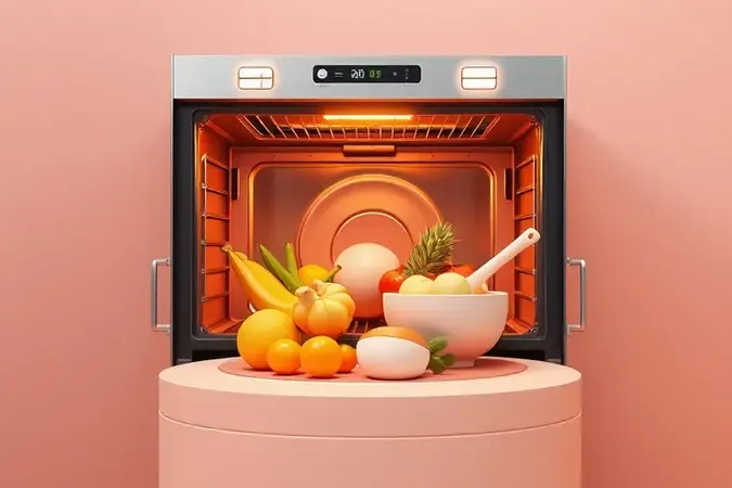 Render 3D estilizado ilustrando o fluxo de ar quente e circulação de calor na cozinha.