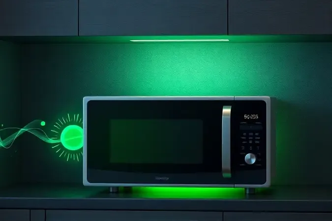 Conceito de economia de energia e eficiência energética em eletrodomésticos modernos para cozinha.