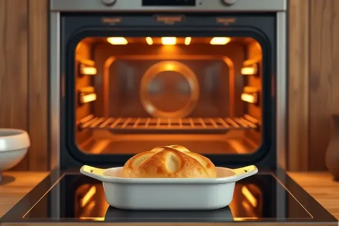 Representação conceitual 3D de assados dourados e cozimento perfeito em forno elétrico.
