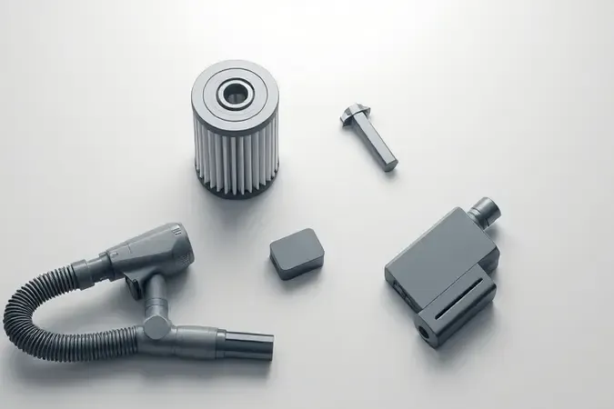 Render 3D de componentes de aspirador vertical sem fio para manutenção e cuidados