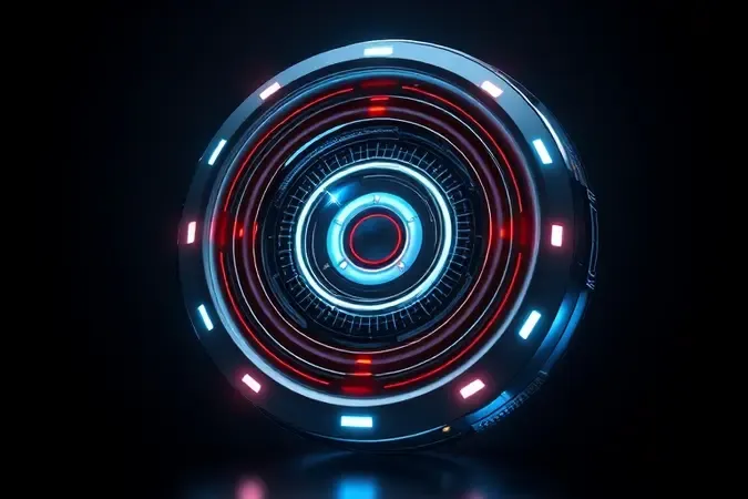 Render 3D conceitual de um motor eletromagnético moderno e silencioso com tecnologia inverter em fundo neutro.